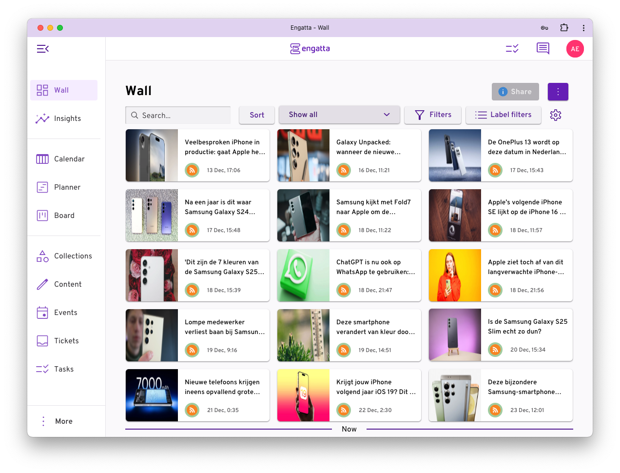 Engatta 15 Compact Cards Wall